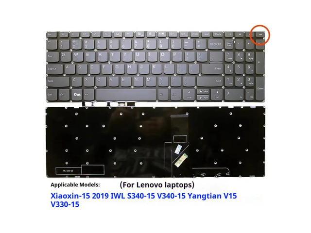 Compatible with S340-15IIL, S340-15IML, S340-15IWL, and S340-15API laptop keyboards (US version) (fast, no backlight).