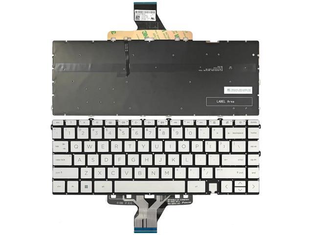 US English backlit keyboard (US silver backlight) for X360 13-BA 13T-BA 13-BD 13-AY TPN-C145 TPN-C147 TPN-C152 laptops