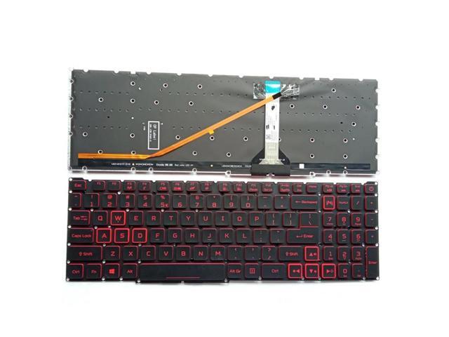 US version laptop keyboard (red keys with US backlight) compatible with AN515-56, AN515-57, AN515-58, AN517-54, and AN517-41 models.
