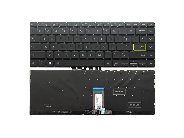 Backlit laptop keyboard (black backlight) for US version of VivoBook Flip 14 TM420 TM420IA TM420U TM420UA TP470 TP470E TP470EA TP470EZ