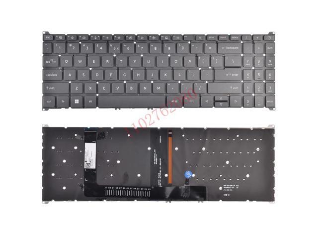 US-style backlit laptop keyboard (gray with backlight) for A315-59G, A315-24P, A315-24T, A515-57G, A515-47, A515-55, and A515-56 models.