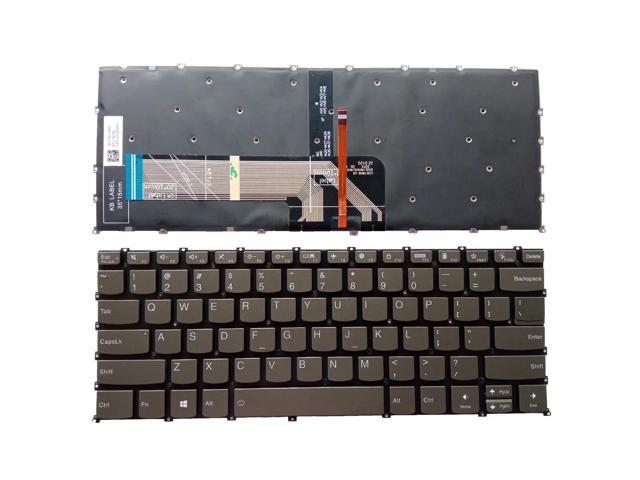 Keyboard for US version laptops (3-14ABA7, 3-14IAU7, 82RM, 82RJ, 82H7 SN21B40961), backlit, gray (US backlit).