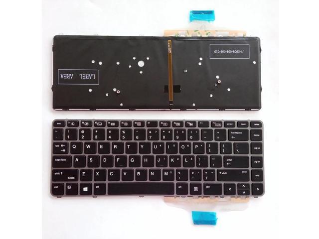 US-style laptop keyboard (silver) (US backlighting) for Folio 1040 G3 818252-031 844423-031 SN6142BL 818252-001 844423-001