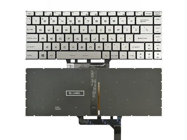 US version backlit laptop keyboard NSK-FDABN_B00 P-180402-2 (silver) for GS65 Stealth GS65VR MS-16Q1 MS-16Q2 8SE 8SG 8SF Thin 8RE 8RF