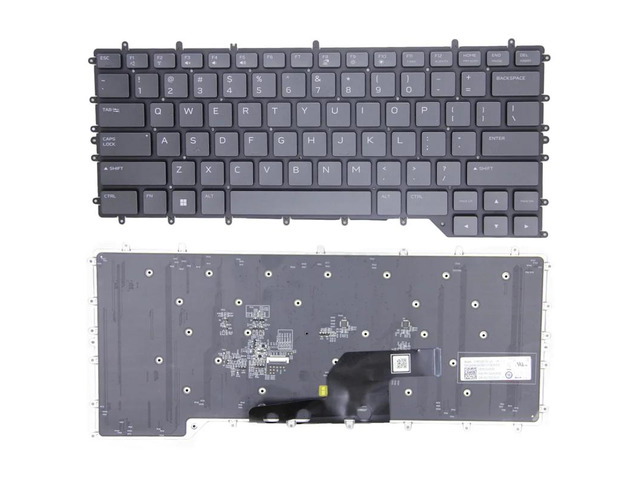 Keyboard for the US version of the M15 R2 2019 laptop, with RGB backlighting, frameless design, black/white.