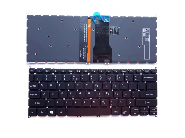Keyboard (Black) for US-spec laptops (SF114-32, SP513-51, SP513-52N, SP513-53N) (Del key Backlit US)