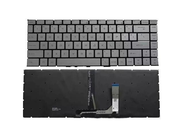 Keyboard for MS-16R6, MS-16S1, MS-16S2, MS-16W1, and MS-16W2 laptops (US version) (silver backlight)