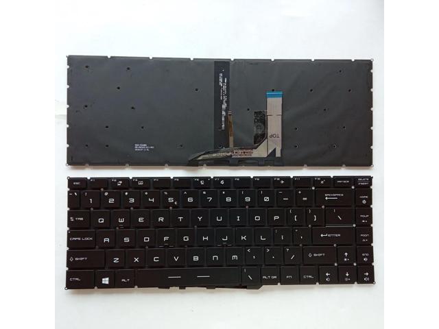 Keyboard for MS-16R6, MS-16S1, MS-16S2, MS-16W1, and MS-16W2 laptops (US version) (Black backlit)