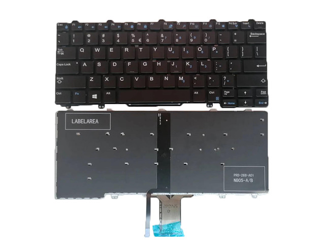 Keyboard for US version Latitude E5270 E7270 035JP0 05N3XJ laptops (black, US backlit)