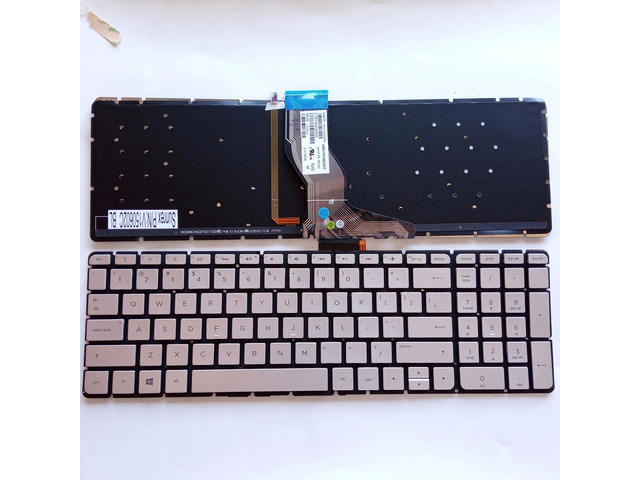 US-style laptop keyboard (US silver backlight) for Pavilion 15-ab 15-ab000 15-ab100 15-ab200 Q159 C122 Q172 Q173 Q174 I125 Q162