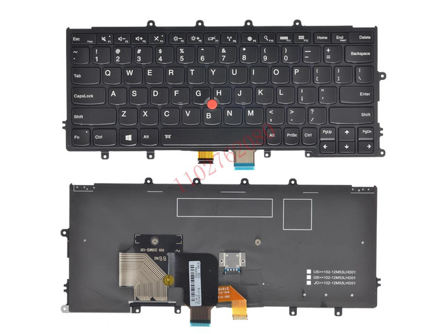 Replacement US keyboard for X270 (20K5 20K6 20HN 20HM) and A275 (20KC 20KD) laptops (with backlight)