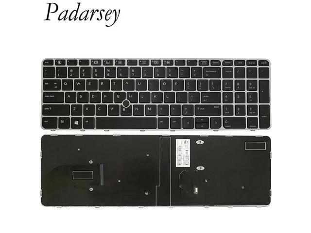 Replacement US-style backlit keyboard for 850 G3, 850 G4, 755 G3, and 755 G4 models, with silver bezel and pointers (no backlight).