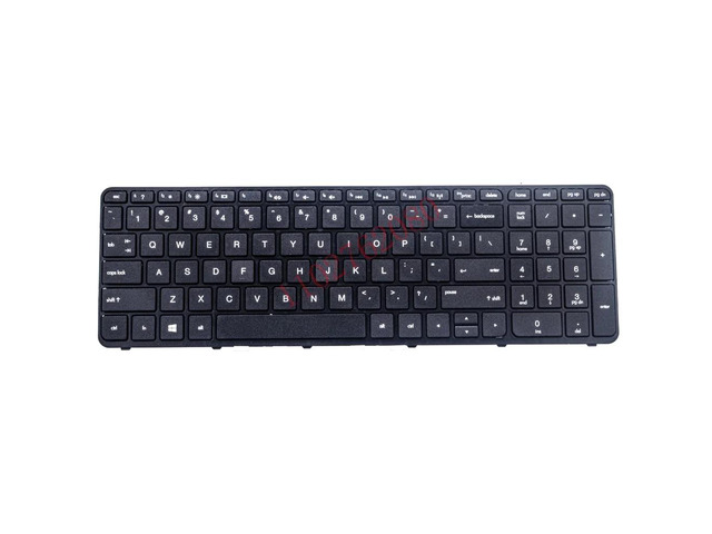 Framed keyboard for Pavilion 15E, 15N, 15T, 15-N, 15-E, 15-E000, 15-N000, 15-N100, and 15T-E000 series, black, US layout.