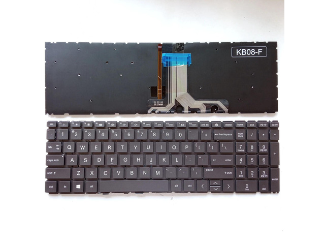 US-made keyboards for Pavilion 15-EG, 15-EH, 15-ER, 15T-EG, and 15M-EH laptops, models TPN-Q246 and TPN-Q245. (Black, US backlit)