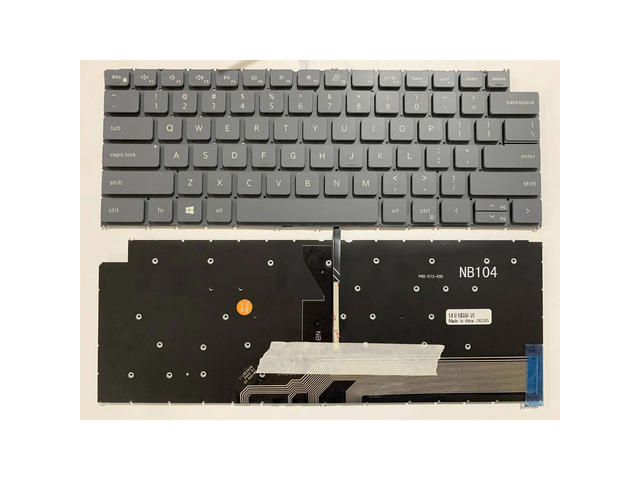 US-style laptop keyboard (grey backlit, US style) for Inspiron 13 Pro, 15 Pro, 16, 16 Plus, 16 Pro 5620, 5625, Inspiron 16 Plus 7620, 7630, 5310,...