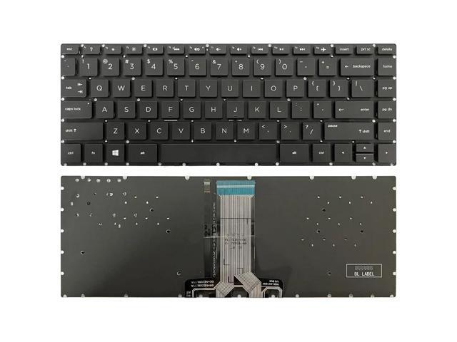 US-style backlit laptop keyboard (black with backlight) for 14-BS, 14-BW, 14-BP, 14-CF, and 14-DK models.