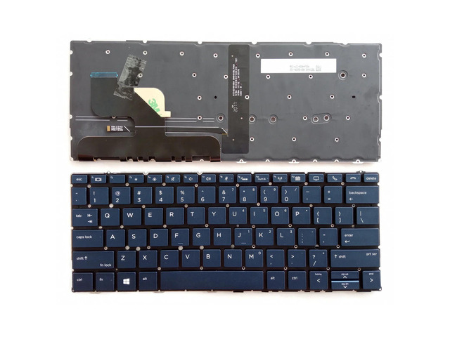 US keyboard for Elite Dragonfly G2 13.3-inch HSN-I32C L74117-201 laptop, black/blue, with backlight SG-99100-2V (blue with backlight).