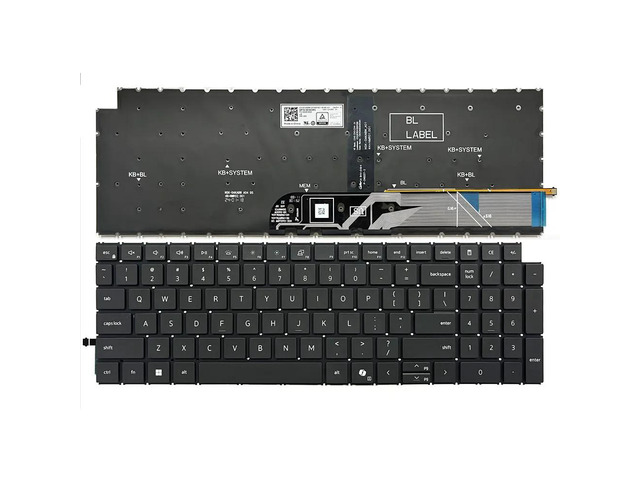Backlit keyboard for Inspiron 16 5640 5645, Vostro 16 5640 5645 7640 P131F P132F laptops (US version) (black backlight)