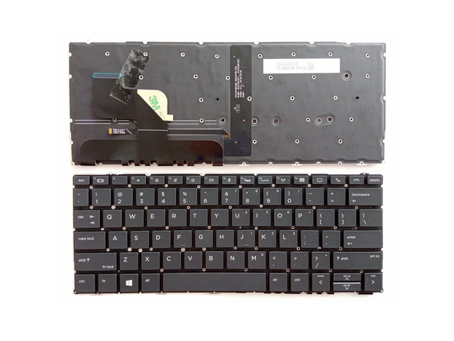 US keyboard for Elite Dragonfly G2 13.3-inch HSN-I32C L74117-201 laptop, black/blue, with backlight SG-99100-2V (black with backlight).