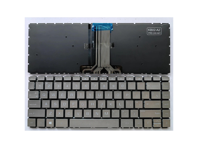 US-made keyboard (US silver backlight) for laptops of models (14-CF, 14-DF, 14-DK, 14S-DK, 14S-CF, 240, G8, 340, 348, G7).
