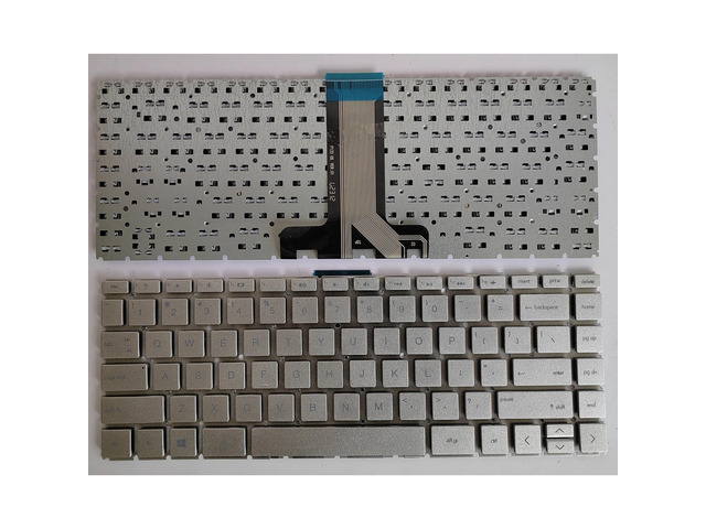 Silver US keyboard for ( ) 14-CF, 14-DF, 14-DK, 14S-DK, 14S-CF, 240, G8, 340, 348, and G7 laptop models.