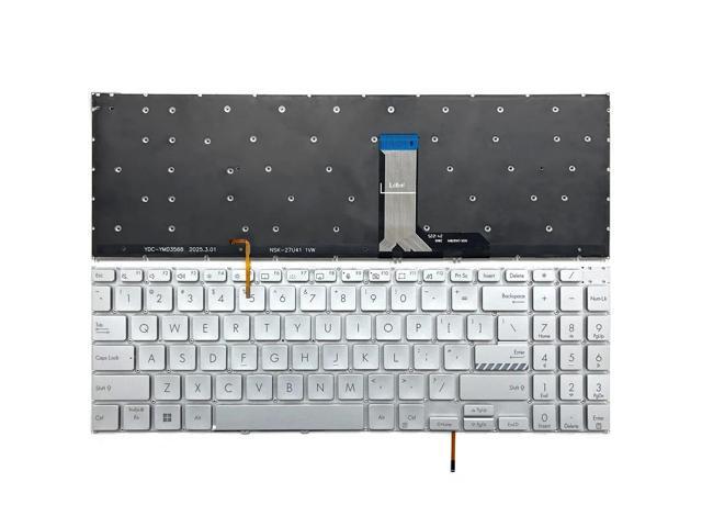 US-made keyboard (silver backlight) for Vivobook Pro 16 K6502 K6602 ZC ZE laptops