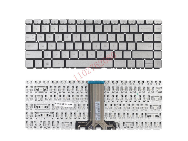 Backlit US keyboard for Pavilion X360 laptops, models 14-BA, 14T-BA, 14M-BA, 14-BS, 14-BW, 14-BF, 14m-CD, 14m-DH, 14m-CF, 14-DK, etc., silver...