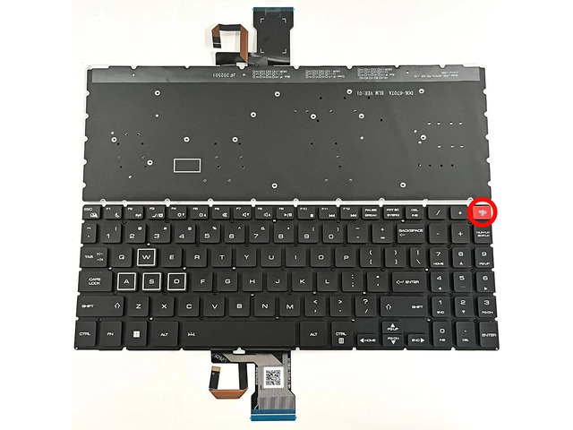 RGB backlit keyboard (red keys) for Thunderobot 911pro, 911 pro Gen 2, ZERO 911, 911zero 2021 18L3-RF-X3 NLZ WBM19G33USJ9201W