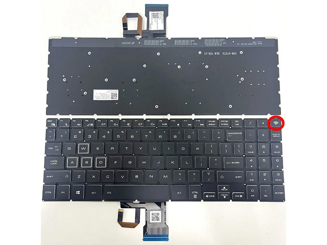 RGB backlit keyboard (white keys) for Thunderobot 911pro, 911 pro Gen 2, ZERO 911, 911zero 2021 18L3-RF-X3 NLZ WBM19G33USJ9201W