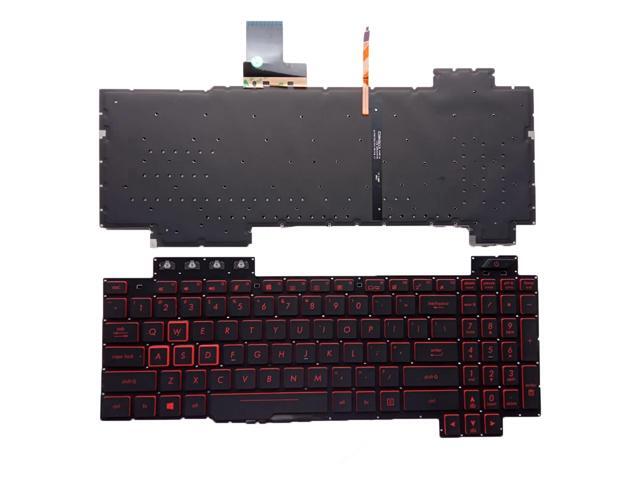 US version laptop keyboard for Gaming FX705D, FX705G, FX705A, and FX705DD models, backlit, red.