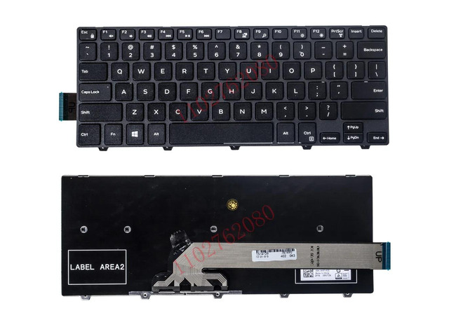 Replacement keyboard (without backlight) for Inspiron or Vostro 14 5000 5442 5443 5445 5446 5447 5448 5451 5452 Latitude 3450 3460
