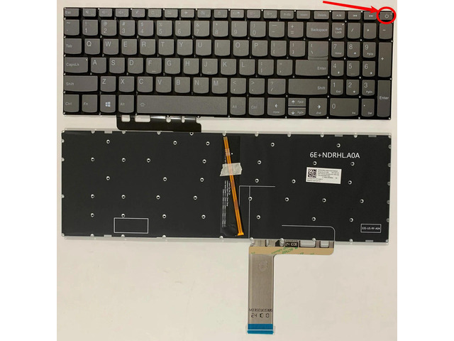 US standard keyboard (US switch backlight) for 3-17ADA05, 3-17ARE05, 3-17IML05, and 3-17IIL05 laptops.