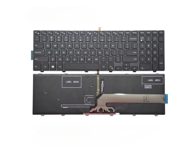 Keyboard replacement (white backlight) for Inspiron 15 3000 5000 3541 3542 3543 3551 3552 3558 3593 and Inspiron 17 5000 5748 5749 5755