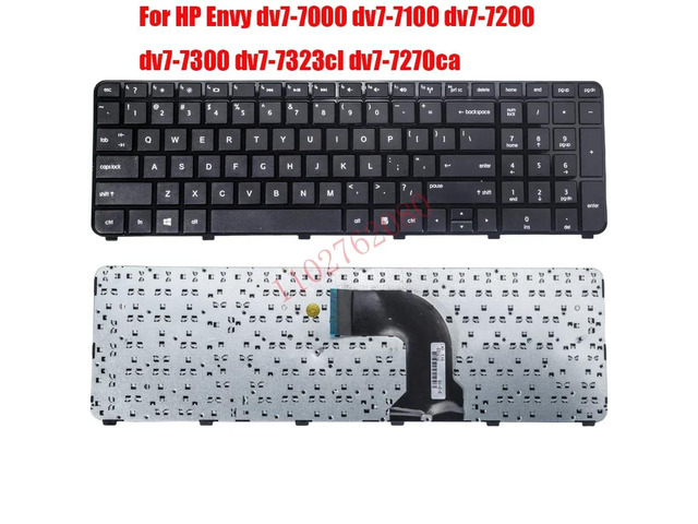Replacement keyboard for dv7-7000, dv7-7100, dv7-7200, dv7-7300, dv7-7323cl, and dv7-7270ca series, black, US keyboard.