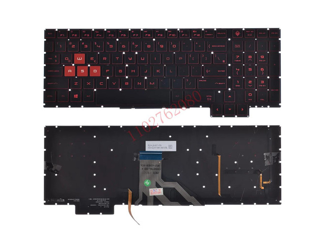 Backlit keyboard (American red backlight) for Omen 15-CE, 15-CE010CA, 15-CE020CA, 15-CE030CA, and 15-CE051NR laptops.
