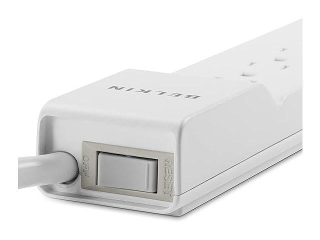 Surge Protector Power Strip - 6 AC Multiple Outlets - Flat Rotating Plug, 8ft Long Heavy-Duty Extension Cord for Home, Office, Travel, Computer...