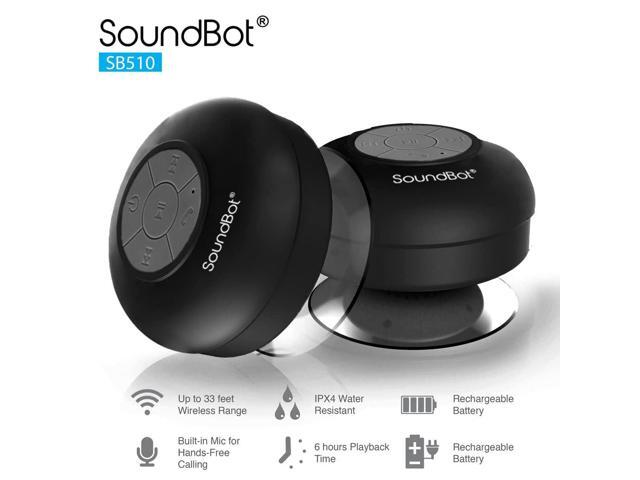 Waterproof Shower Speaker HD Water Resistant Bluetooth Handsfree Portable with Loud Clear Sounds 6+hrs of Playtime, Wireless Suction Cup Small...