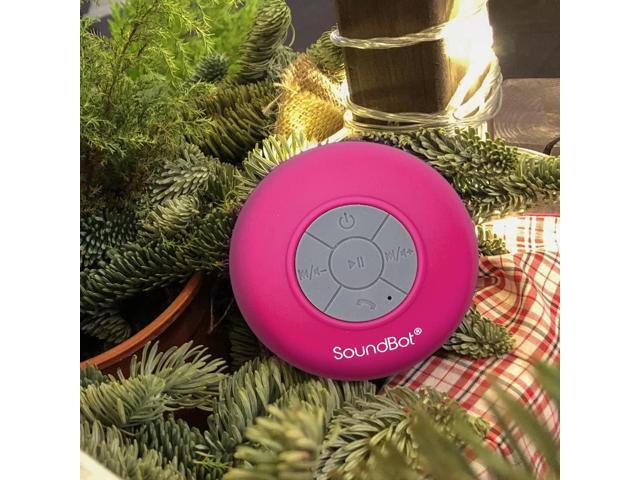 HD Water Resistant Bluetooth Shower Speaker, Handsfree Portable Speakerphone with Built-in Mic, 6hrs of Playtime, Control Buttons and Dedicated...