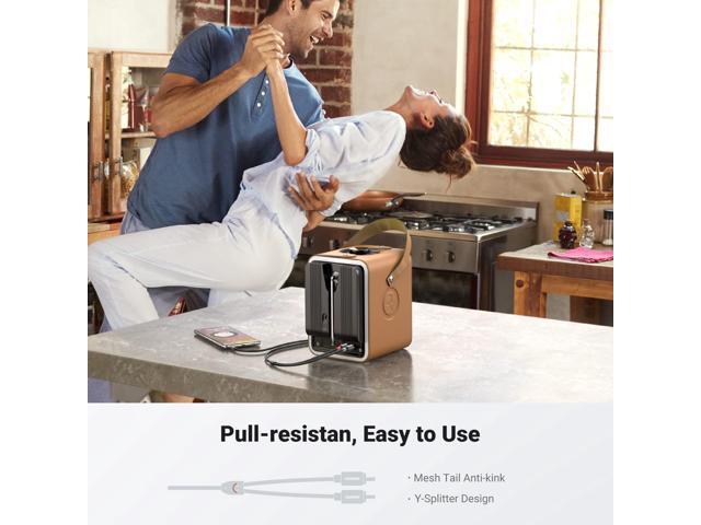 3.5mm to RCA Cable, 3.3FT RCA Male to Aux Audio Adapter HiFi Sound Headphone Jack Adapter Metal Shell Y Splitter Auxiliary Cord 1/8 Connector for...