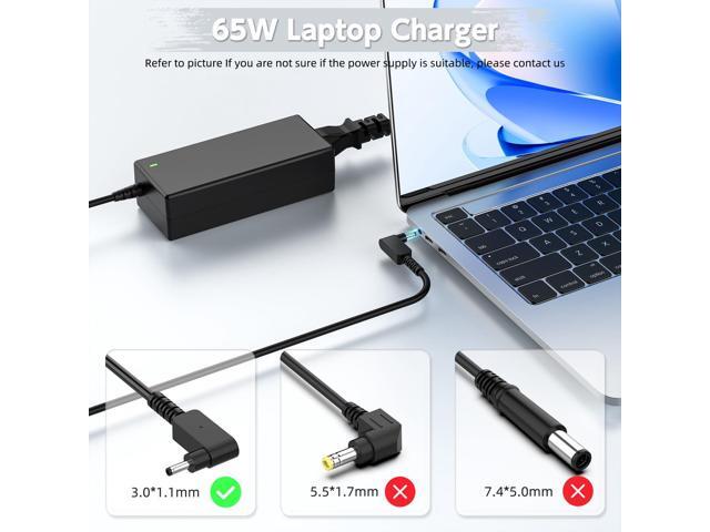 65W Laptop Charger Compatible with Chromebook 15 14 13 11 R11 N15Q8, N15Q9, N15Q10, CB3, CB5, C720, C720p, C738T, C731, C740; Aspire 3 5,...
