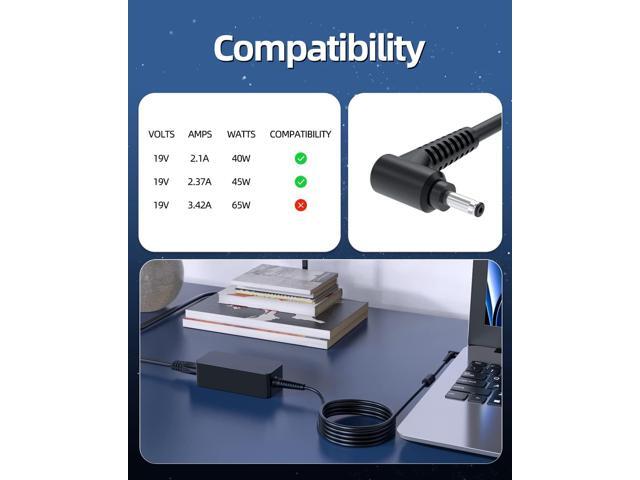 Charger Power Adapter Fit for Laptop - Compatible with Galaxy Book Flex Alpha 1 2/ View 18.4 Tablet, Not compatible with Inspiron 15 5000...