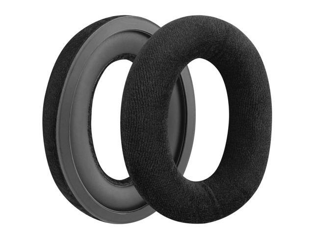 Comfort Velour Replacement Ear Pads for Headphones Ear Cushions, Repair Parts with Video Guide (Black)