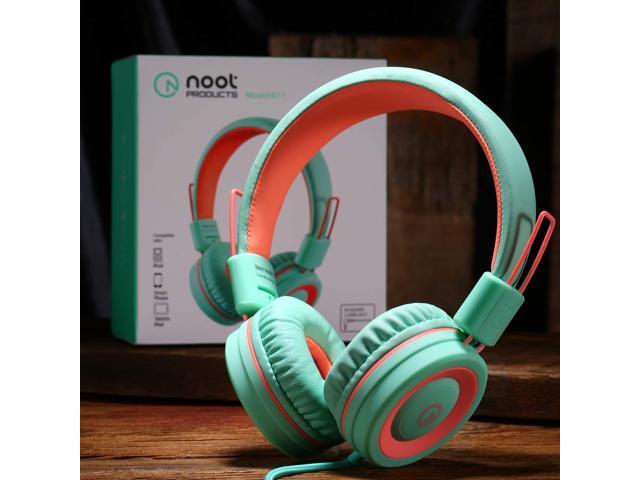 Kids Headphones K11 Foldable Stereo Tangle-Free 5ft Long Cord 3.5mm Jack Plug in Wired On-Ear Headset for iPad/Amazon Kindle,...