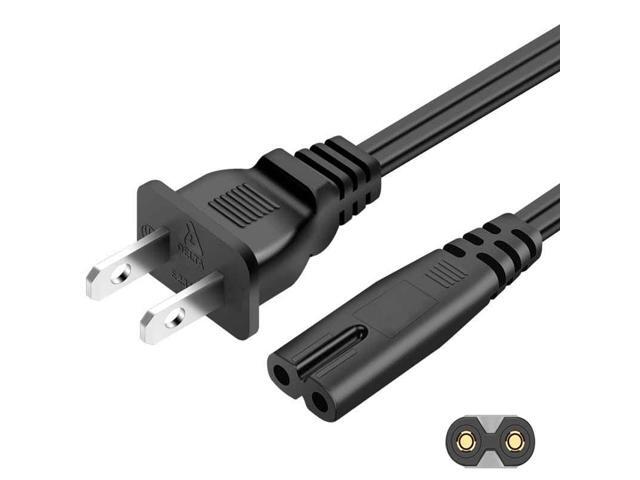 TV Power Cord 10Ft(3.1m) Replacement 2 Prong AC Power Cord Compatible for 24' 28'