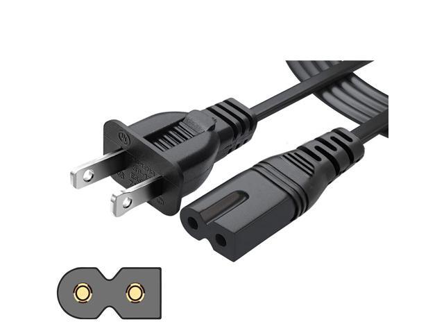 10ft Power Cord 7A 125v for D-E-M-Series HDTV Smart LED LCD TV PS1 (2 Prong NEMA-1-15P IEC320-C7 Plug) 2Slot Universal Replacement Wall Polarized...