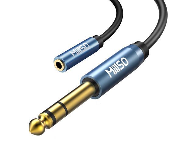 1/4 to 3.5mm Headphone Adapter TRS 6.35mm 1/4 Male to 3.5mm 1/8 Female Stereo Jack Audio Adapter for Amplifiers, Guitar, Keyboard Piano, Home...