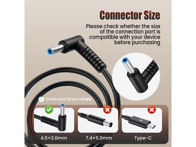 65W Laptops Charger Compatible with Pavilion Chromebook 14 11 G3 G4 X360, Stream Envy Spectre Elitebook 850-G3 840-G3 820-G3 741727-001 65W/45W...