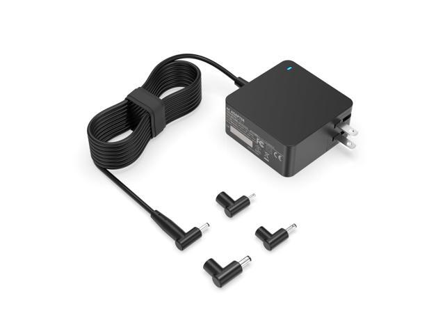 Charger for Laptop with Round Port - Replacement, 65W/45W/33W, LED Indicator, 7.5Ft Power Cable