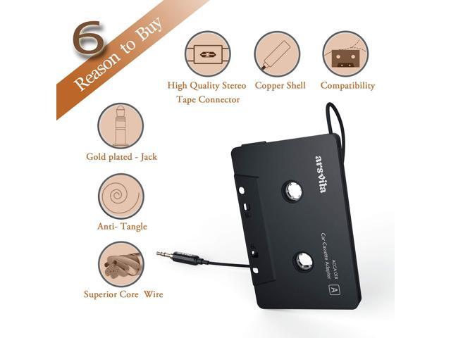 Audio aux Cassette Adapter and a Type C to 3.5mm Audio Aux Jack Adapter, Compatible with All Type C Port Devices.