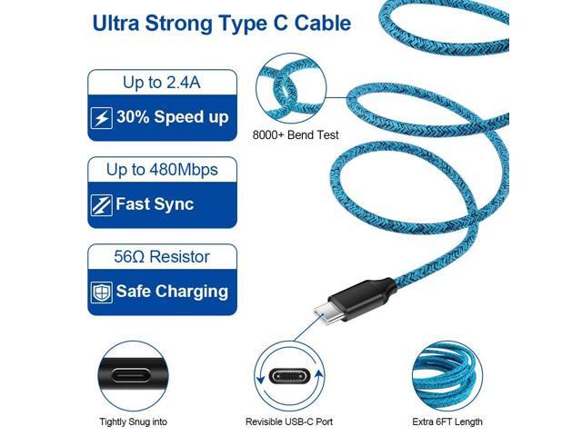 S25 Android Dual USB Car Charger, Wall Plug with Type C Charge Cable Fast Charging Cord for Galaxy A36/A56/A16 5G/Ultra/Plus/S24FE/S24...